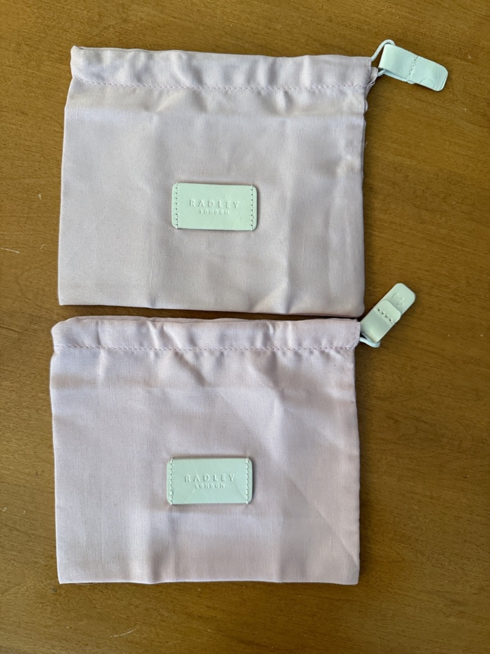 RADLEY LONDON Pink Fabric Drawstring Pouches (Pair) wallet dust bags